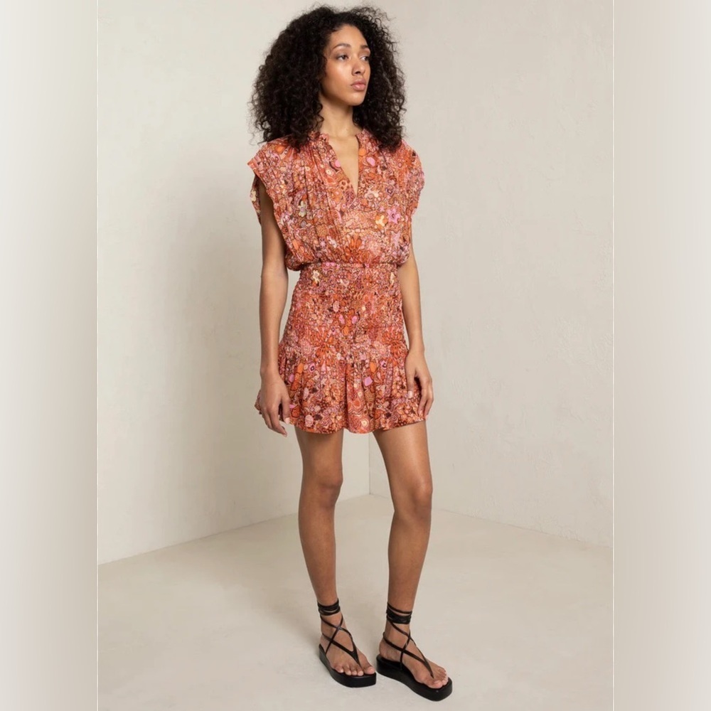 A.L.C Carly Printed Silk Mini Dress, Size 0